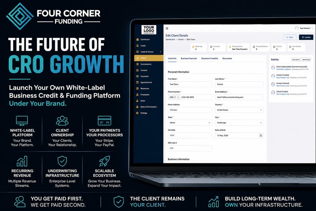How Credit Repair Organizations Can Add Business Credit & Funding Infrastructure Under Their Own Brand